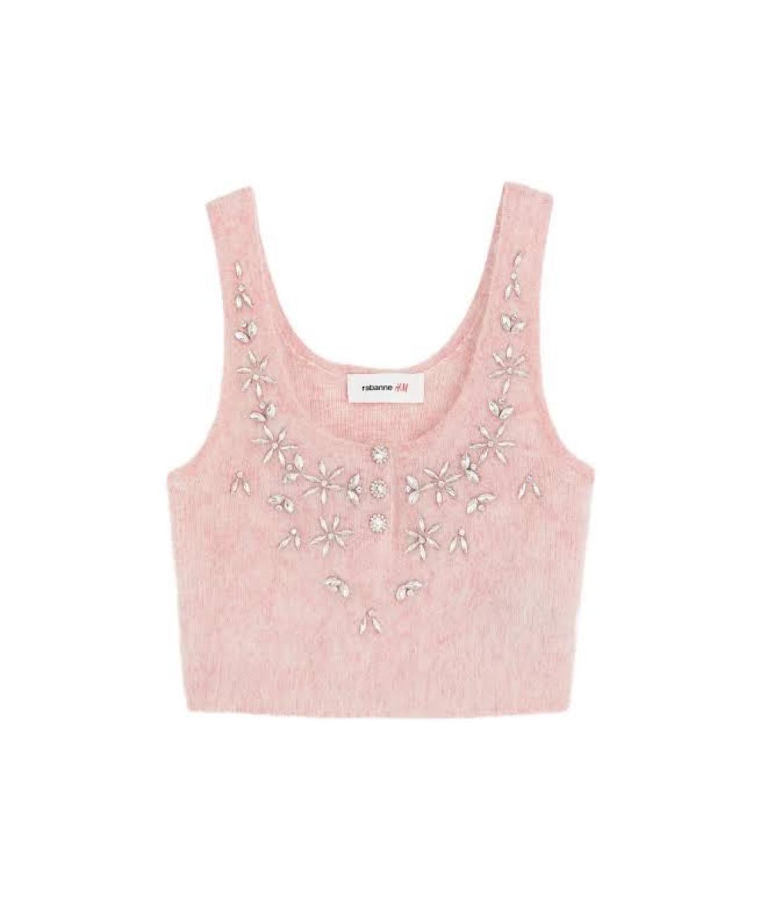 PACO RABANNE Розовая шерстяная жилетка, фото 7