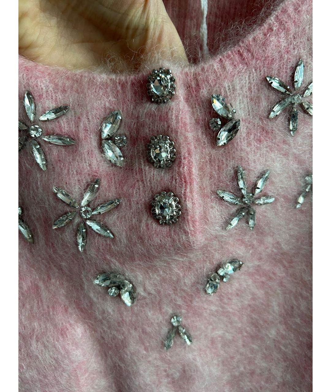 PACO RABANNE Розовая шерстяная жилетка, фото 4