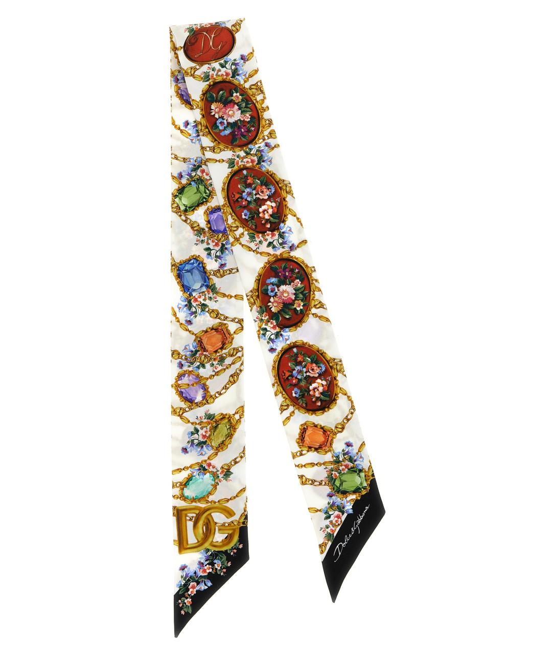 DOLCE&GABBANA Мульти шелковый шарф, фото 1