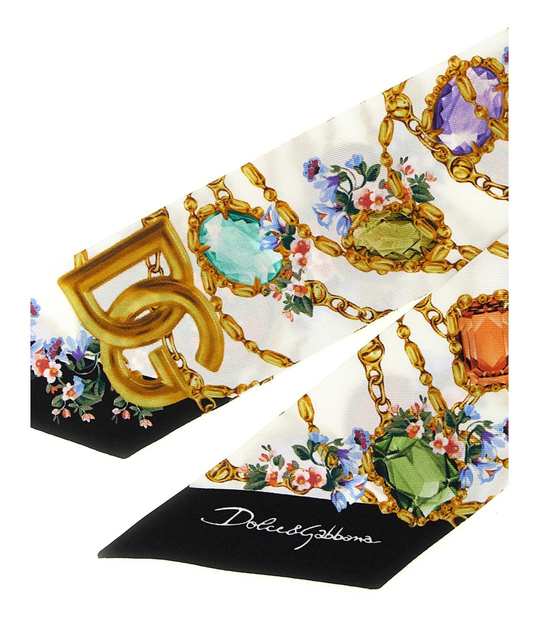 DOLCE&GABBANA Мульти шелковый шарф, фото 3