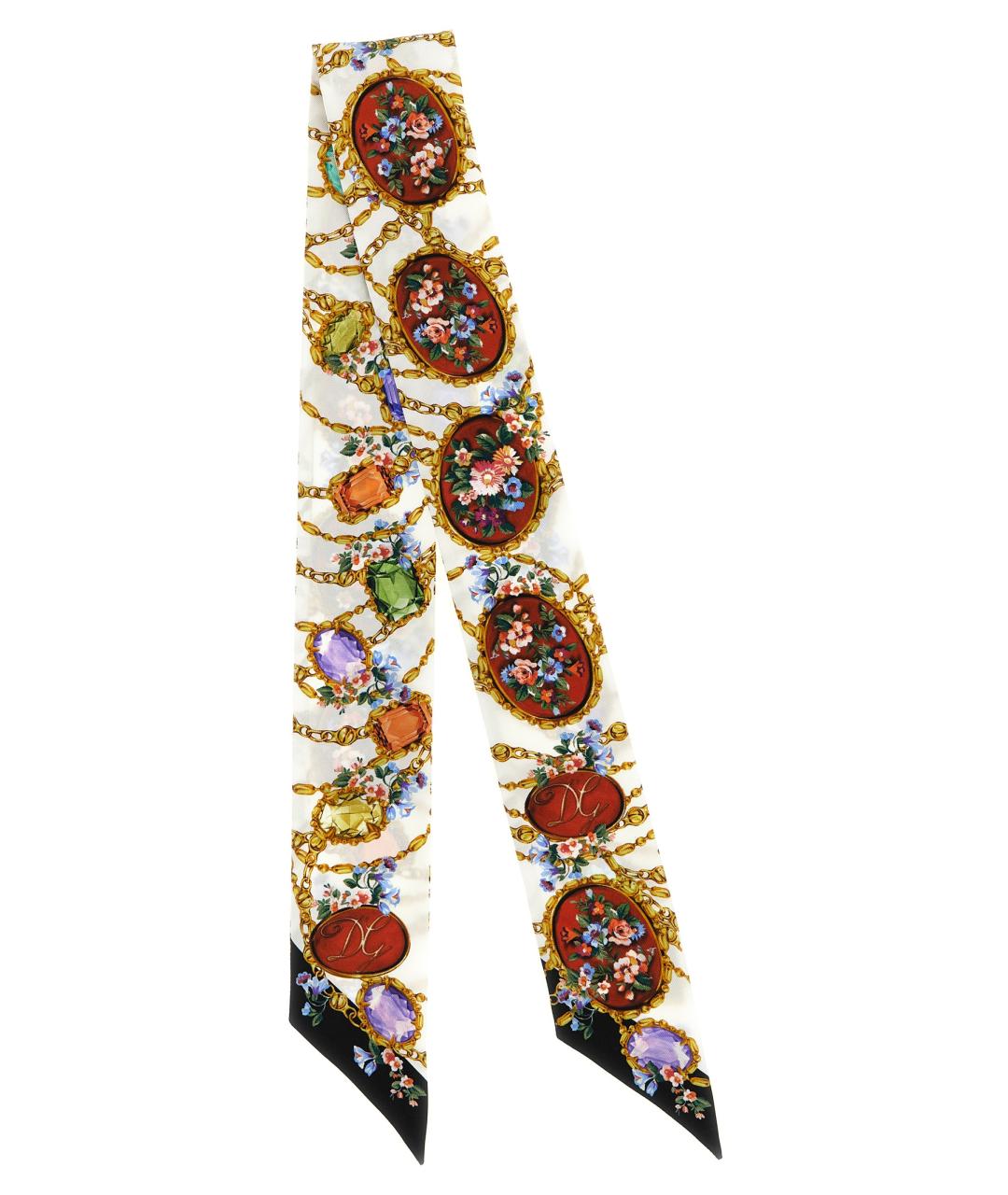 DOLCE&GABBANA Мульти шелковый шарф, фото 2