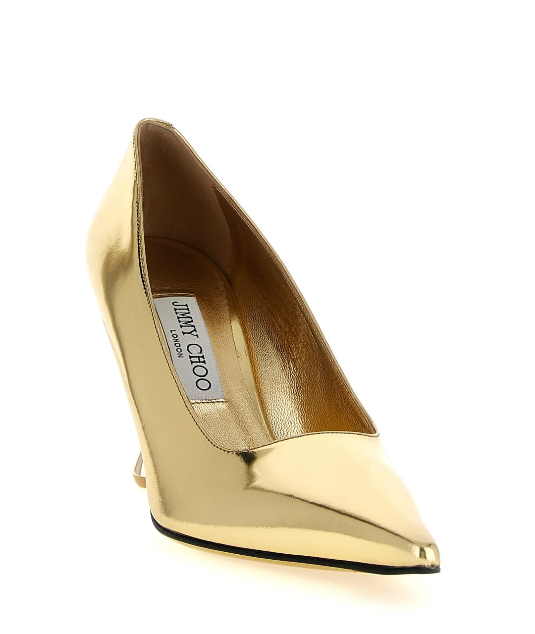 JIMMY CHOO Золотые туфли из лакированной кожи, фото 2