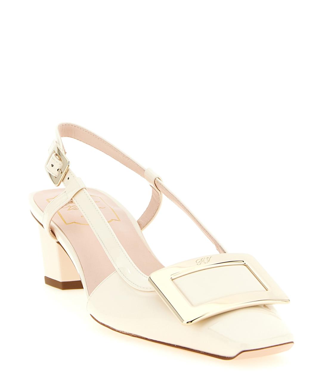 ROGER VIVIER Белые кожаные туфли, фото 2