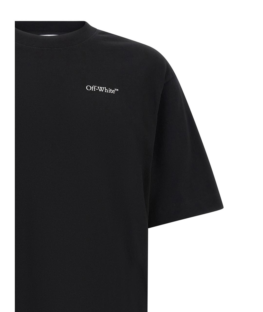 OFF-WHITE Черная хлопковая футболка, фото 3