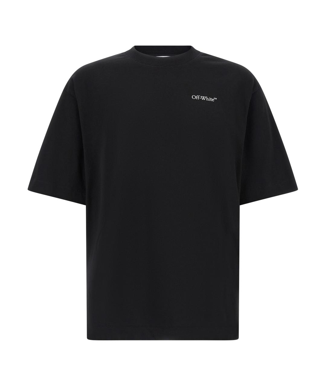 OFF-WHITE Черная хлопковая футболка, фото 1