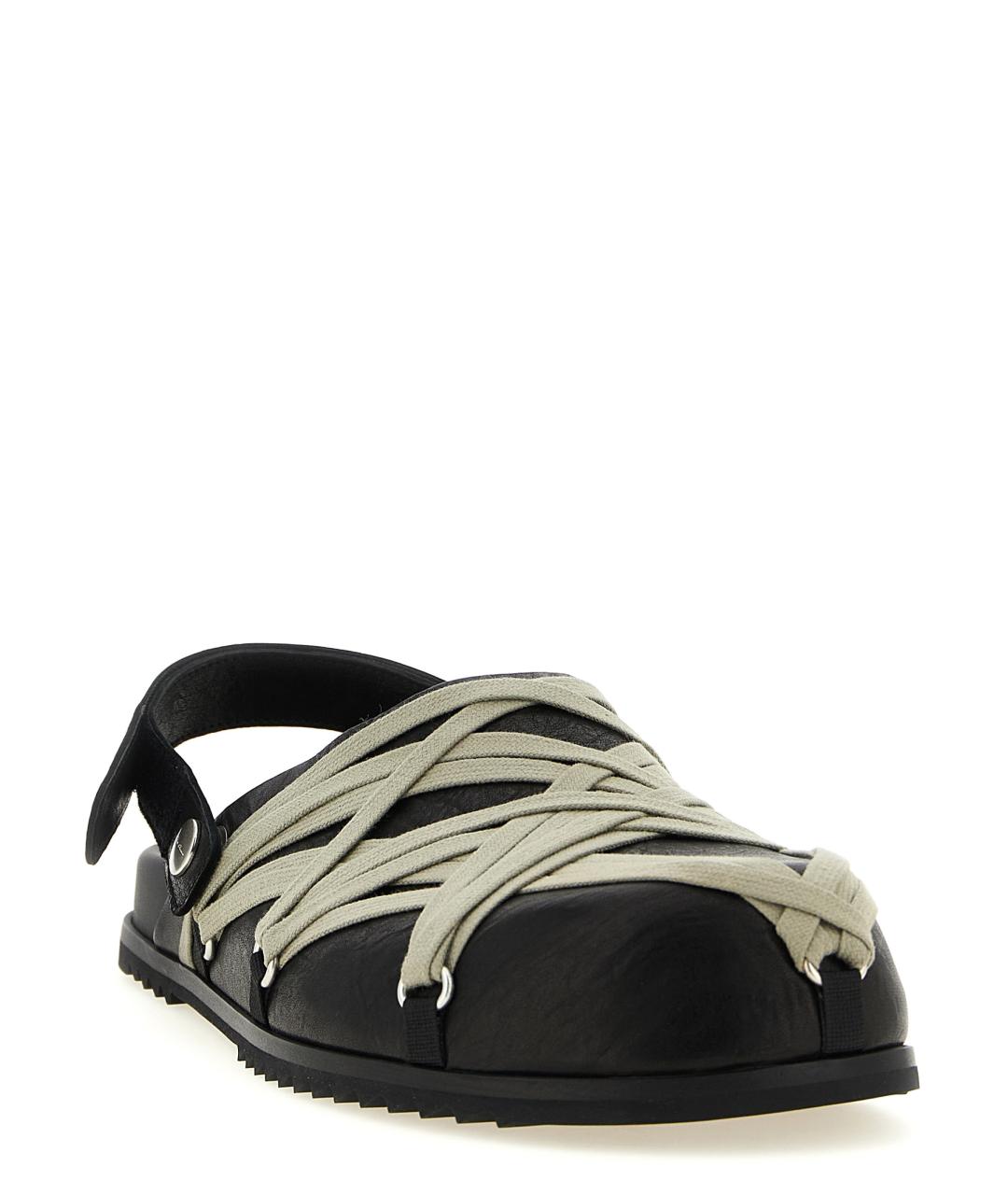 RICK OWENS Черные кожаные сандалии, фото 2