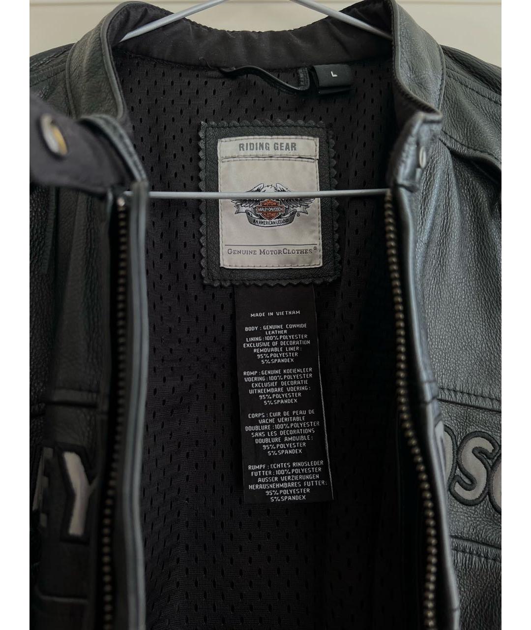 Harley Davidson Черная кожаная куртка, фото 4