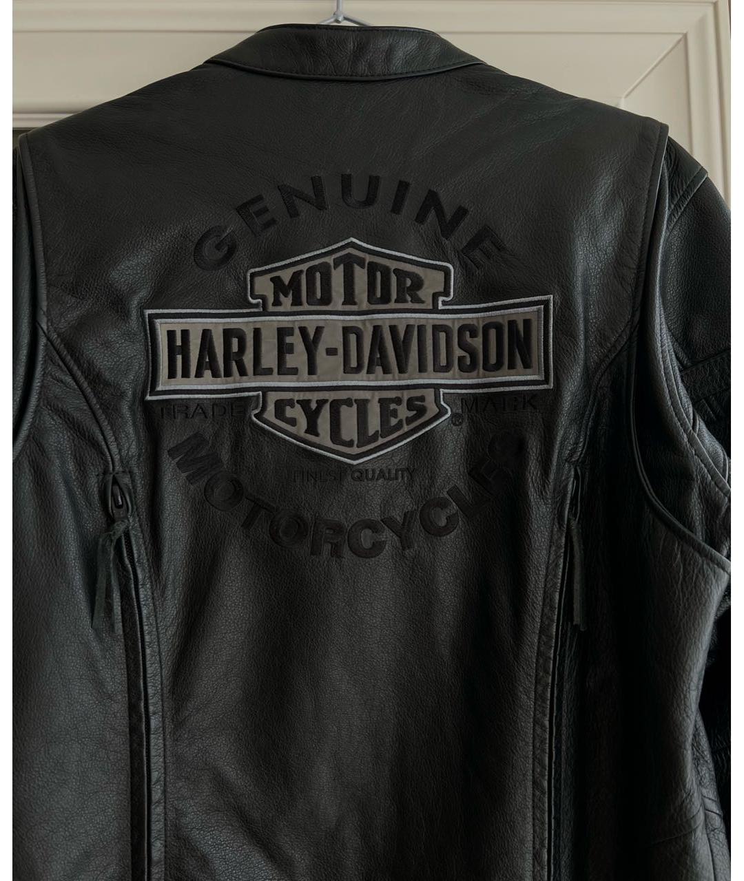 Harley Davidson Черная кожаная куртка, фото 5