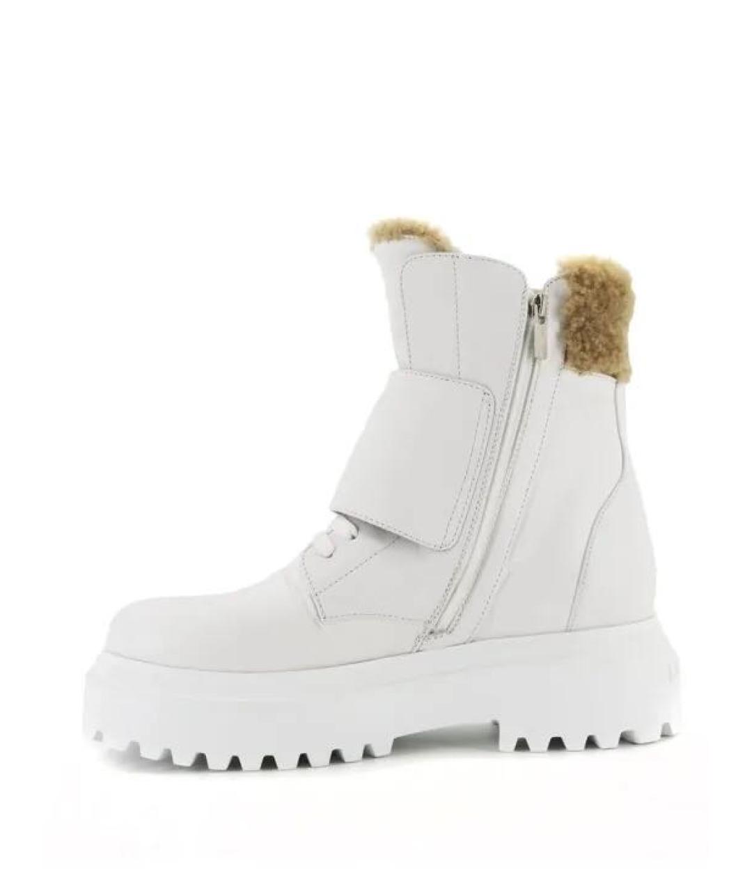 LE SILLA Белые кожаные ботинки, фото 2