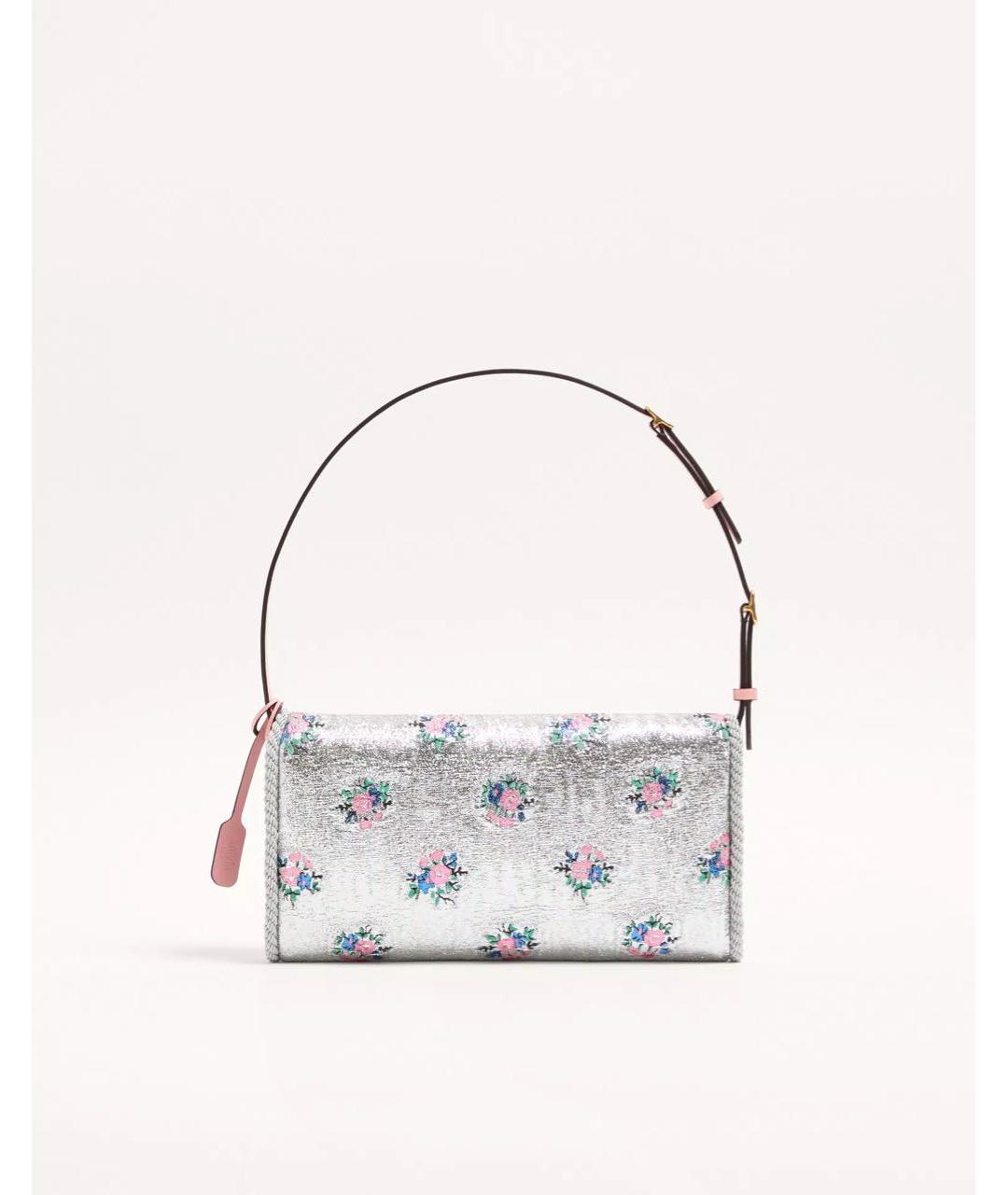 VALENTINO Серебряная сумка с короткими ручками, фото 4