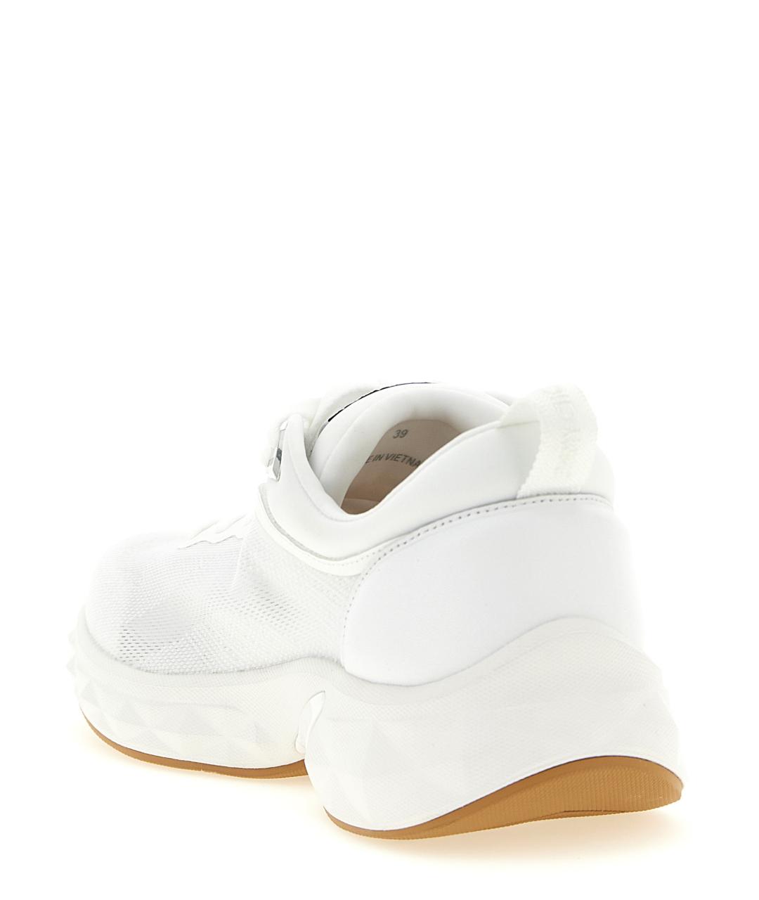 JIMMY CHOO Белые текстильные кроссовки, фото 3