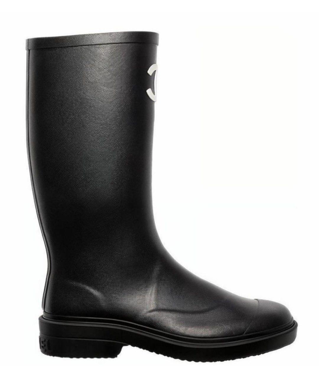 CHANEL Черные сапоги, фото 2