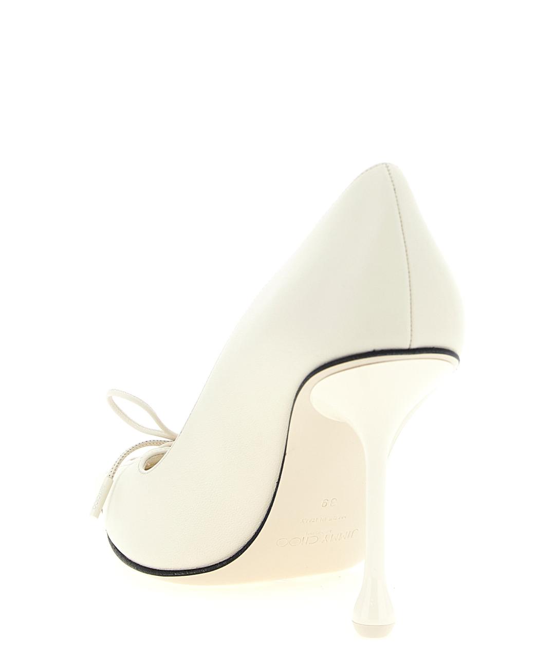 JIMMY CHOO Белые кожаные туфли, фото 3
