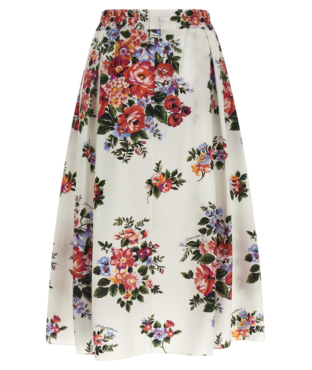 DOLCE&GABBANA Мульти хлопковая юбка миди, фото 2