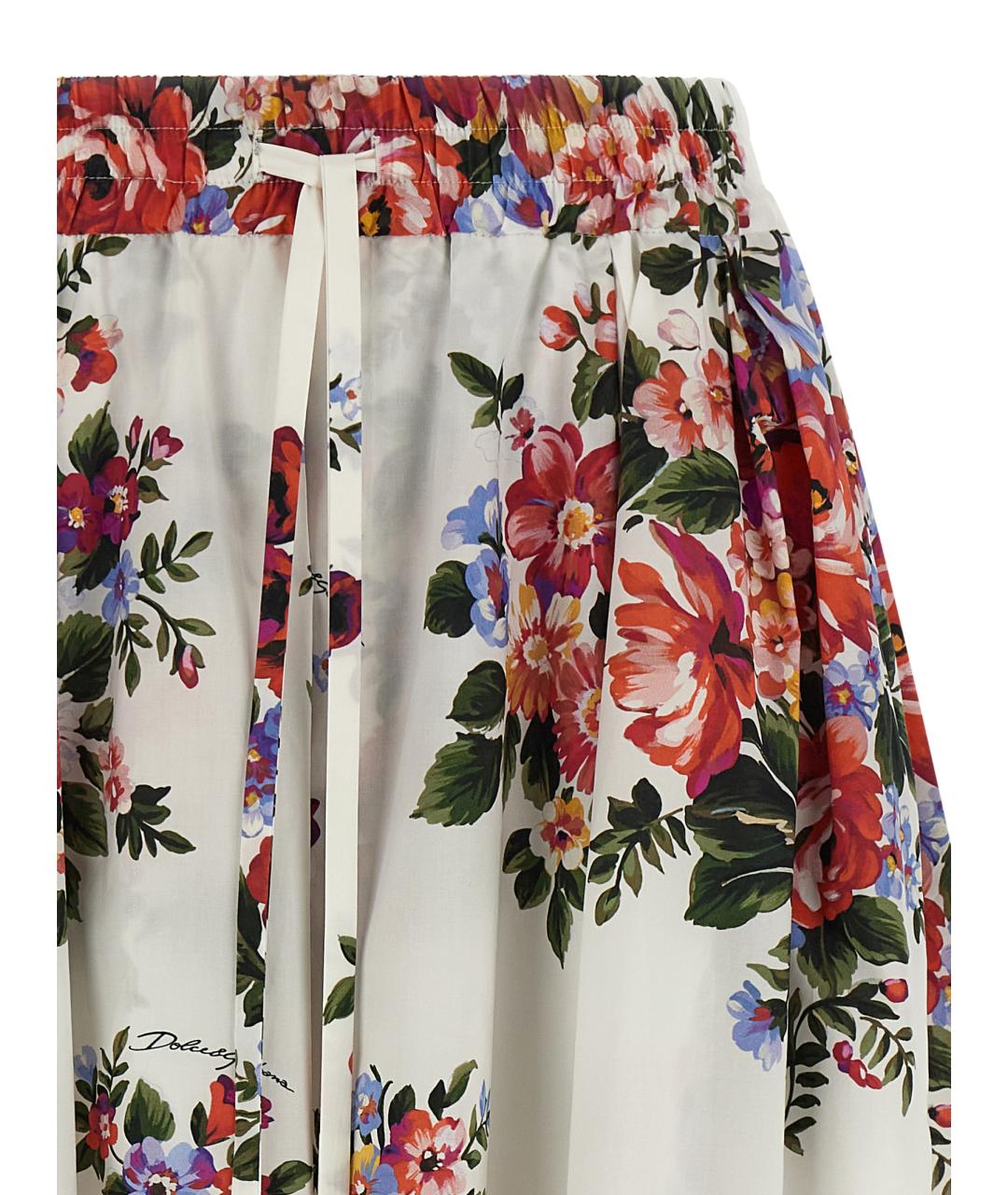 DOLCE&GABBANA Мульти хлопковая юбка миди, фото 3