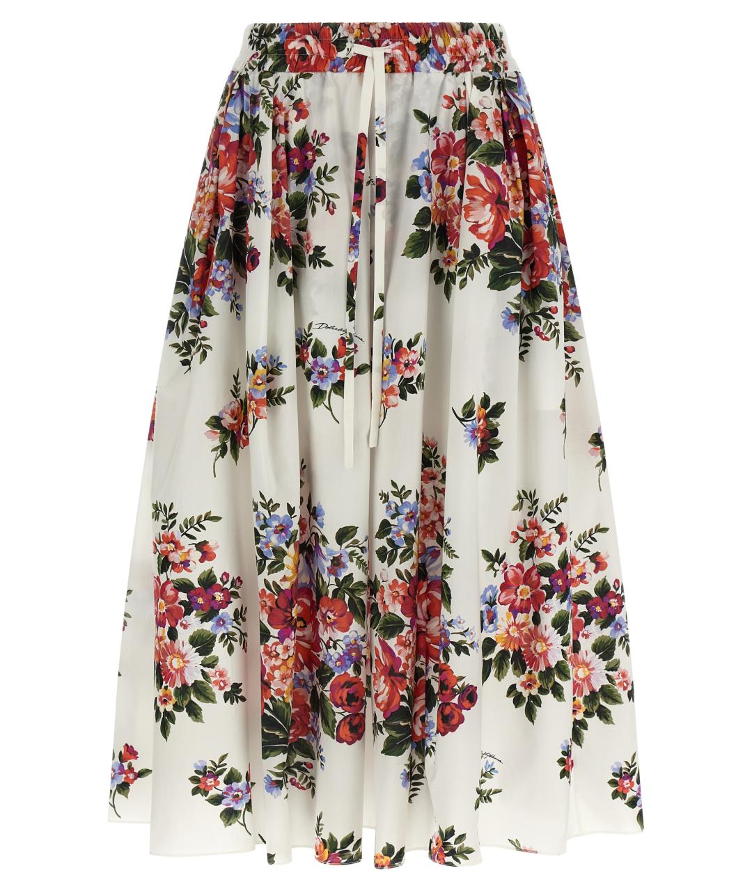 DOLCE&GABBANA Мульти хлопковая юбка миди, фото 1