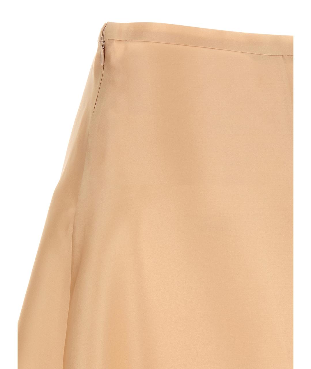 ALBERTA FERRETTI Розовая шелковая юбка миди, фото 4