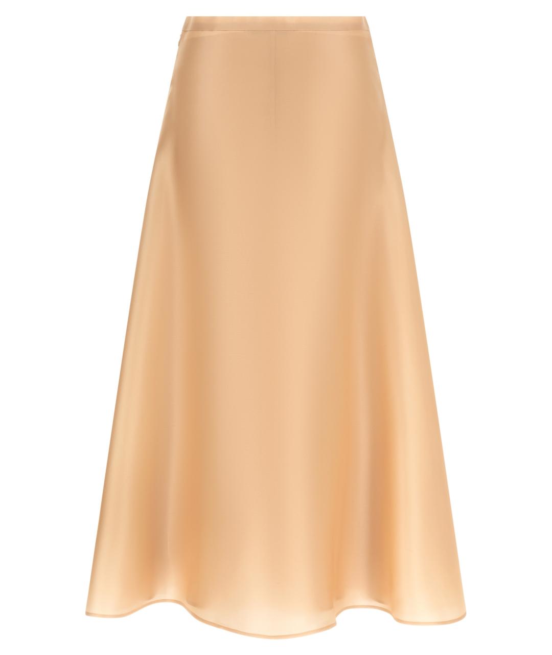 ALBERTA FERRETTI Розовая шелковая юбка миди, фото 2