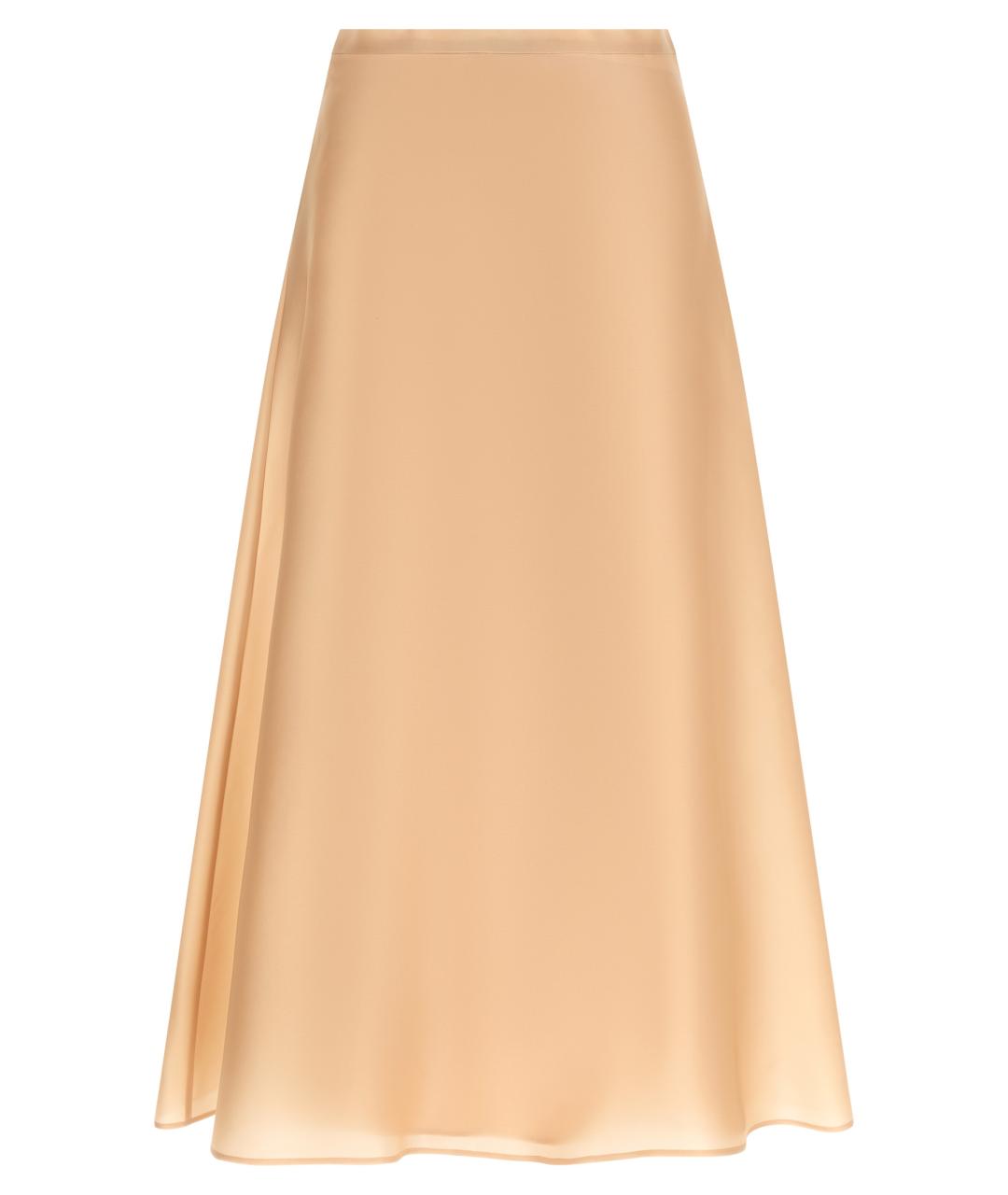 ALBERTA FERRETTI Розовая шелковая юбка миди, фото 1