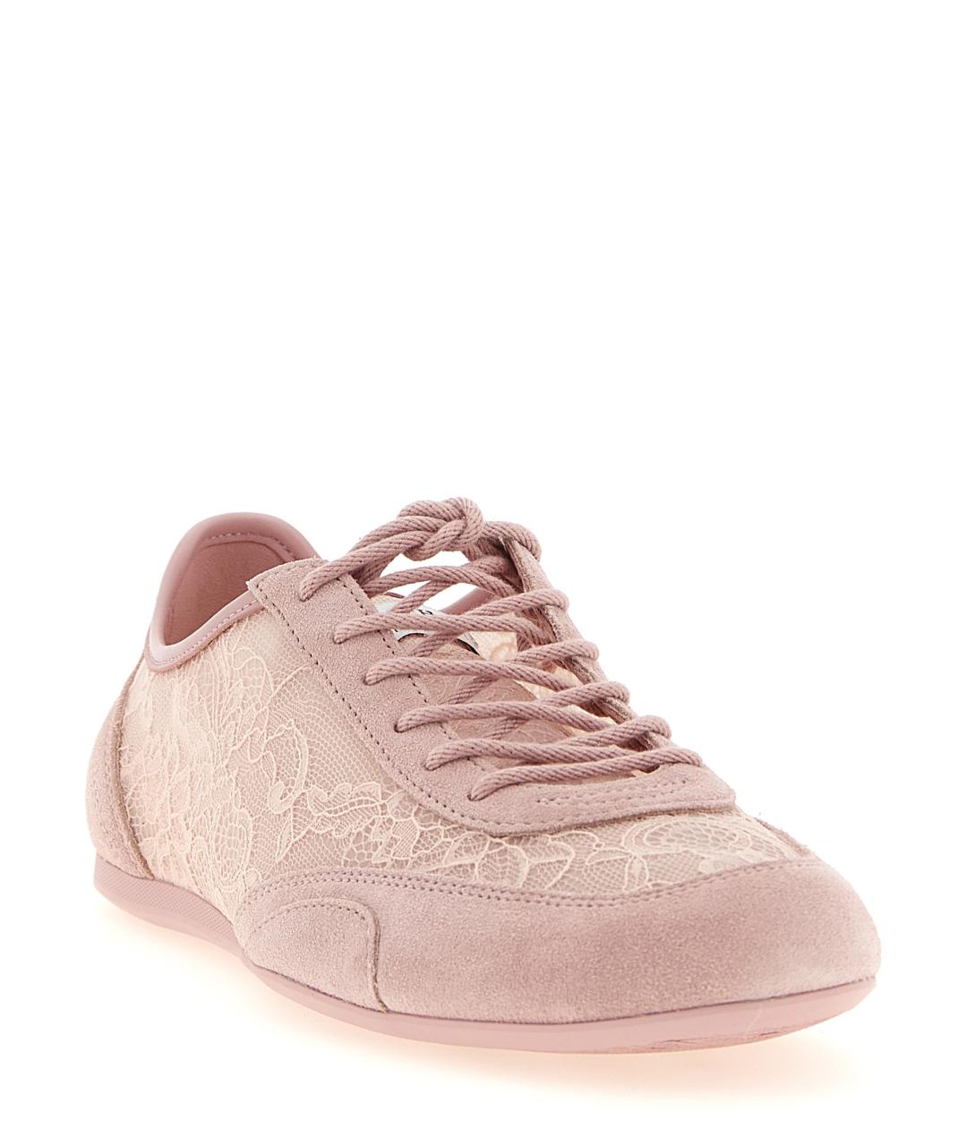 JIMMY CHOO Розовые текстильные кроссовки, фото 2