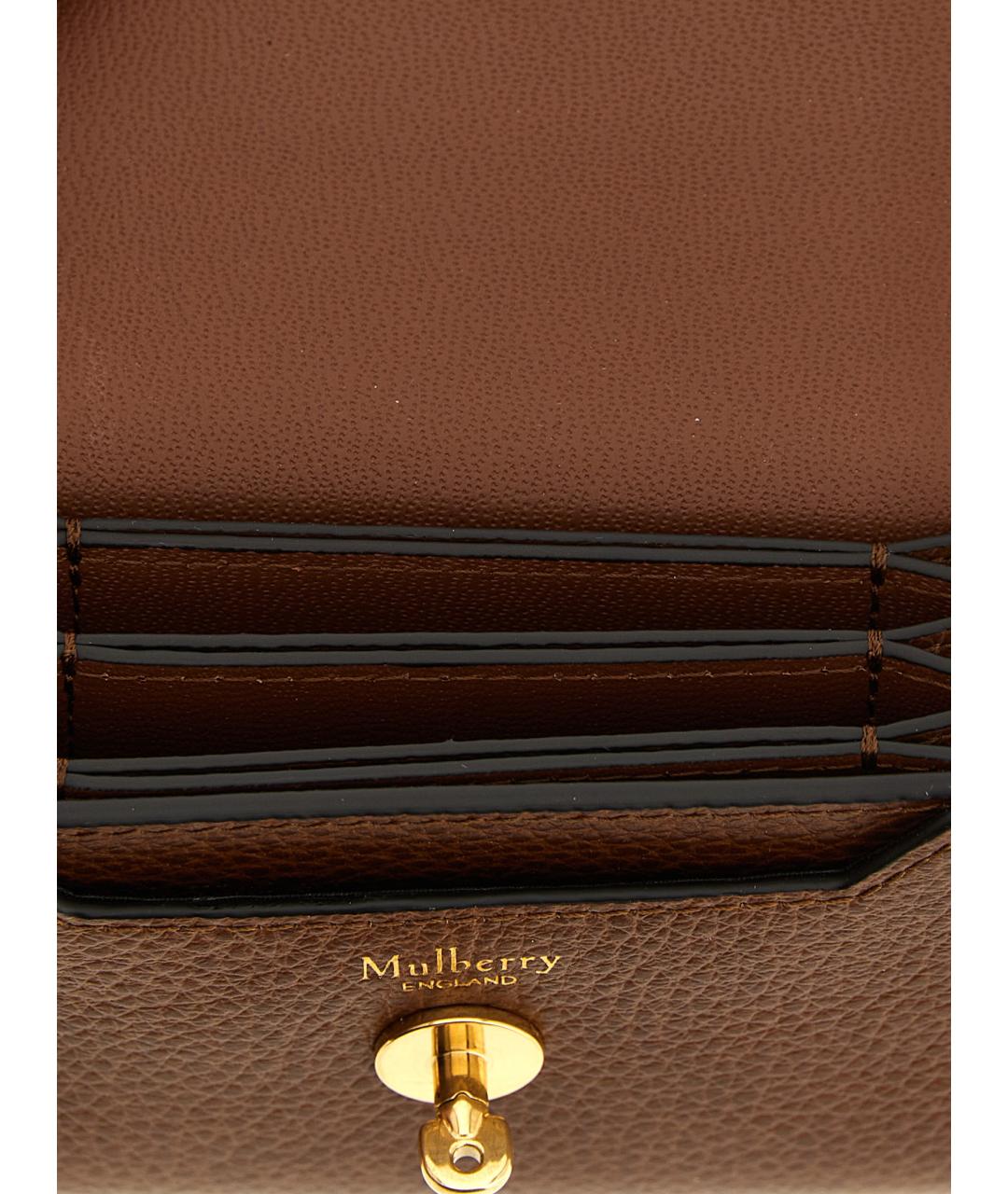 MULBERRY Коричневый кожаный кошелек, фото 3