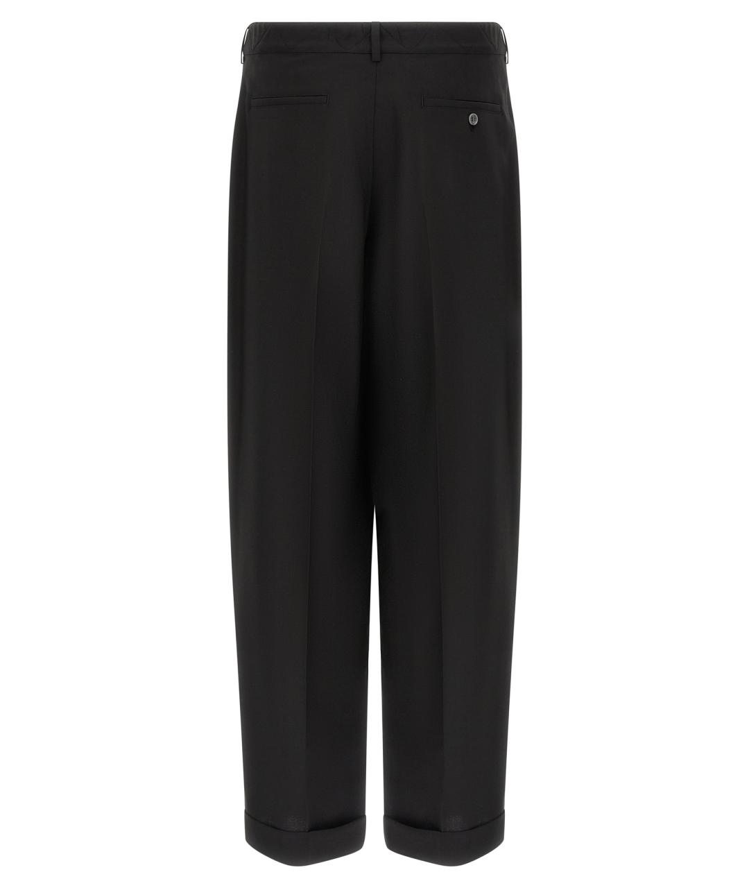 MARNI Черные шерстяные повседневные брюки, фото 2