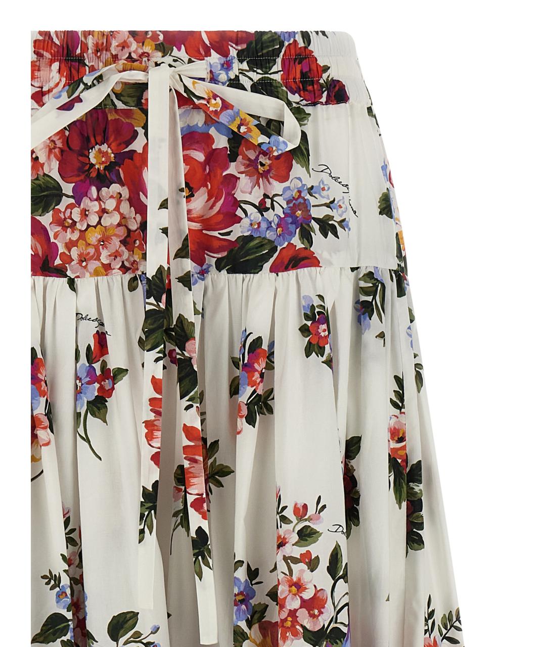 DOLCE&GABBANA Мульти хлопковая юбка макси, фото 3