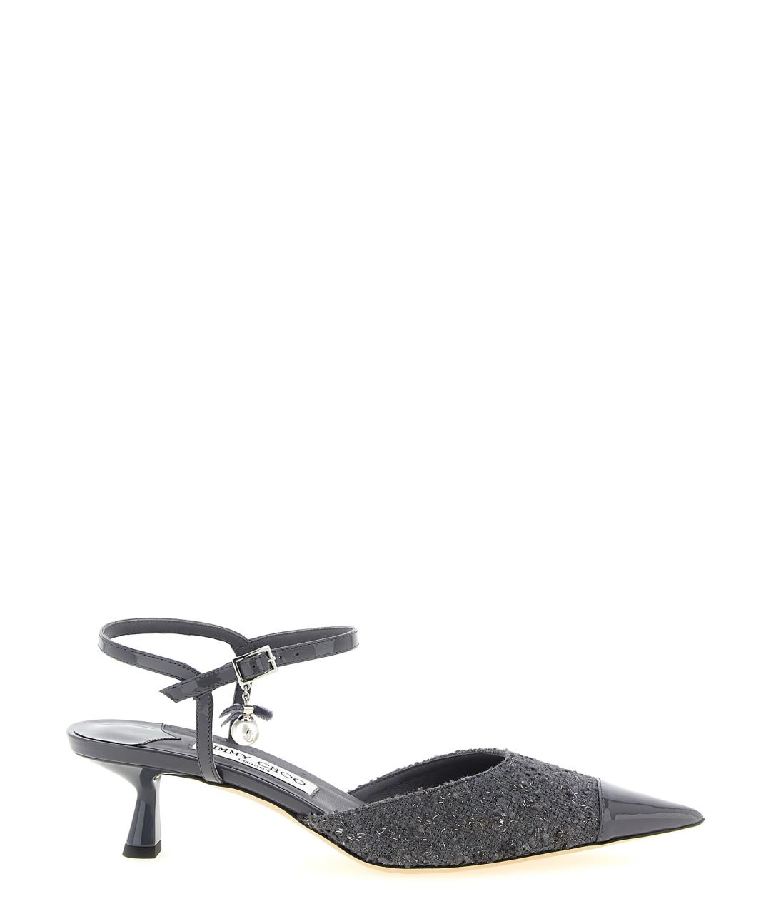 JIMMY CHOO Серые текстильные туфли, фото 1