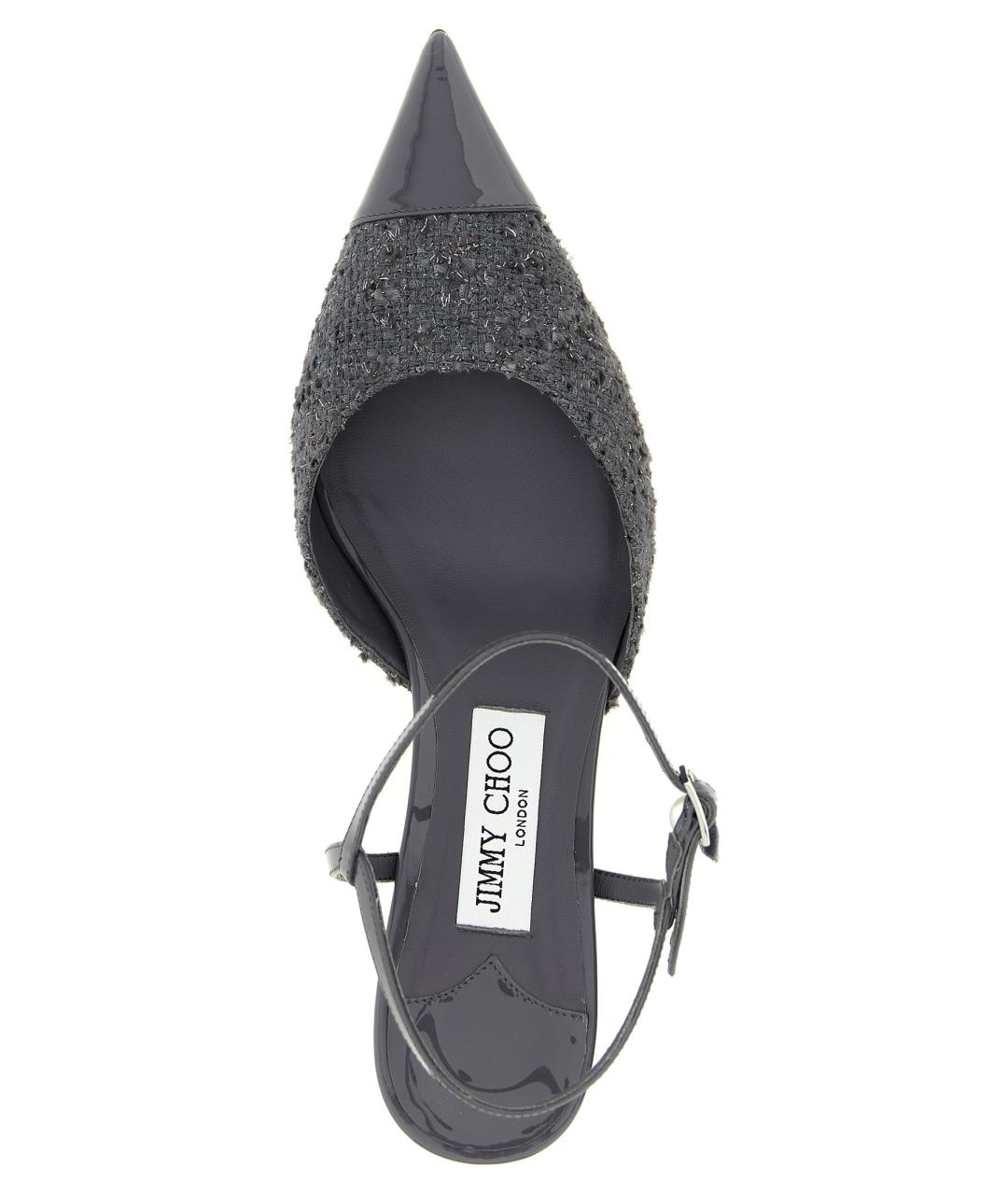 JIMMY CHOO Серые текстильные туфли, фото 4