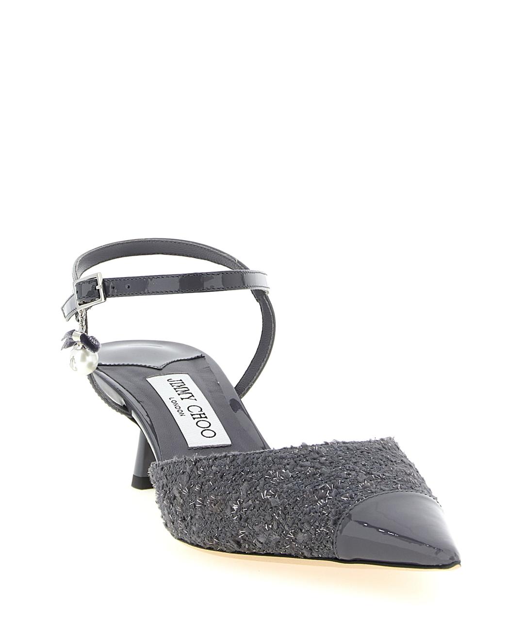 JIMMY CHOO Серые текстильные туфли, фото 2