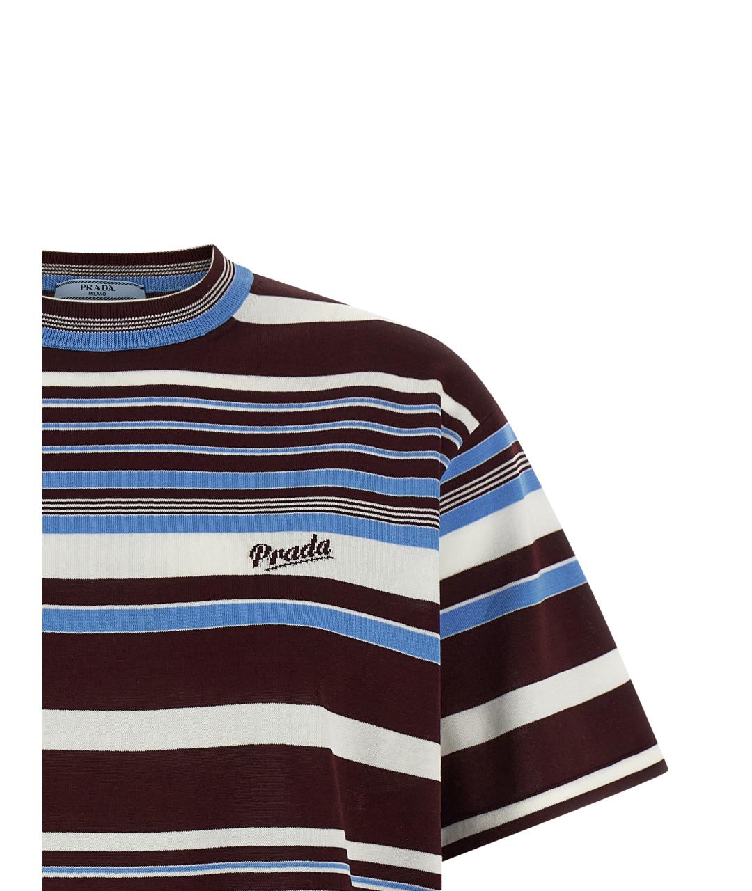 PRADA Мульти хлопковая футболка, фото 3
