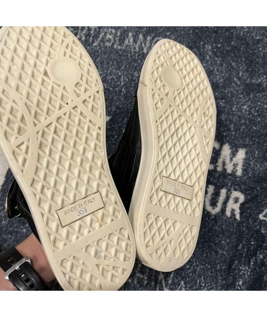 GIUSEPPE ZANOTTI DESIGN Черные кожаные кроссовки, фото 6