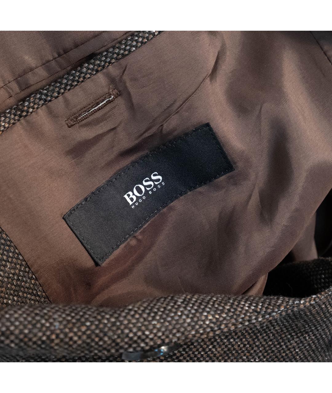 HUGO BOSS Коричневый шерстяной пиджак, фото 6