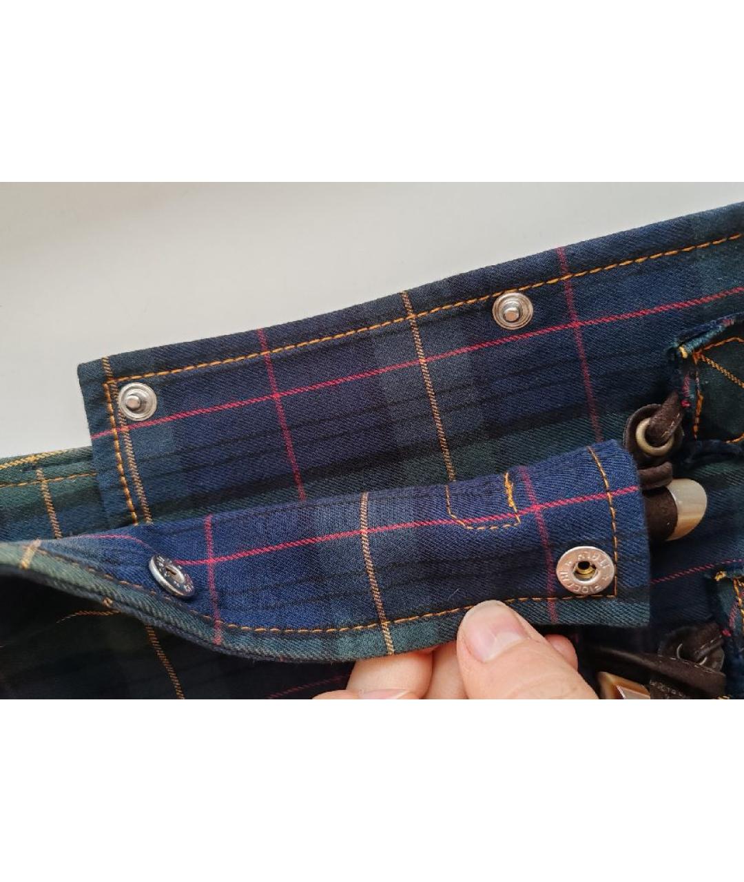 DOLCE&GABBANA Темно-синяя хлопковая юбка, фото 2