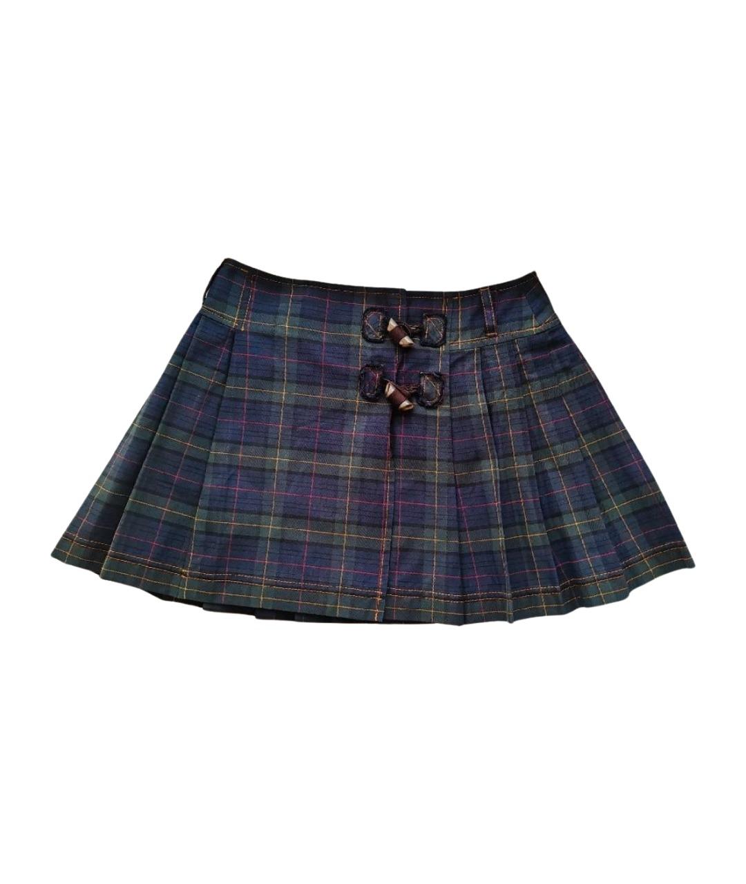 DOLCE&GABBANA Темно-синяя хлопковая юбка, фото 1