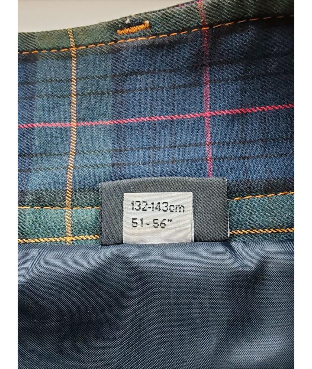 DOLCE&GABBANA Темно-синяя хлопковая юбка, фото 5