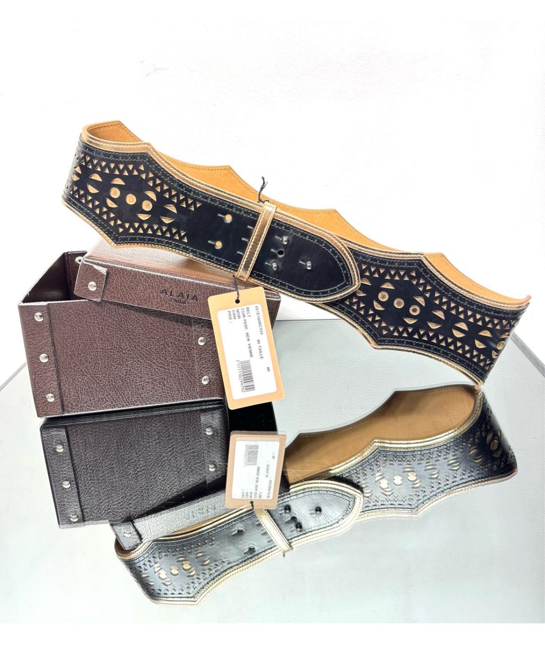 ALAIA Черный кожаный ремень, фото 4