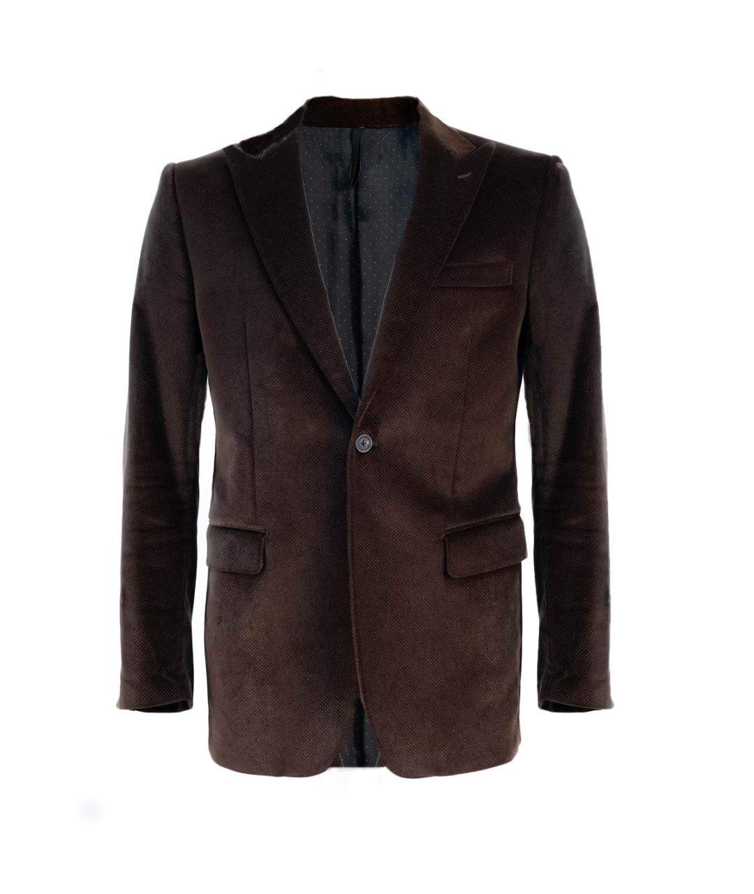 GIVENCHY Коричневый бархатный пиджак, фото 1