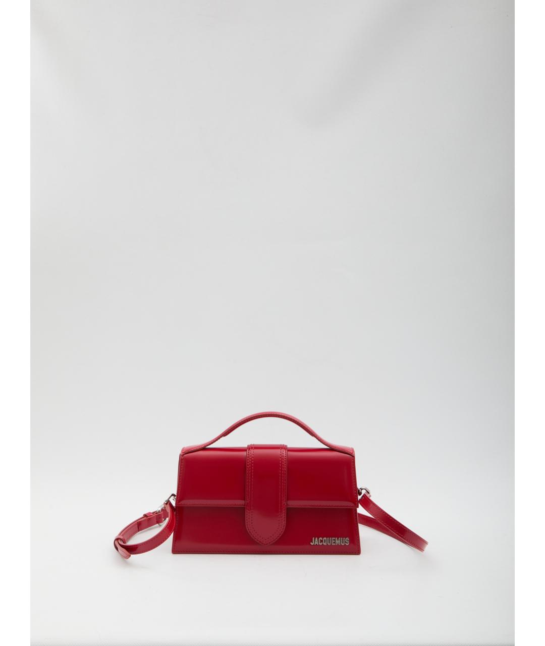 JACQUEMUS Красная кожаная сумка через плечо, фото 5