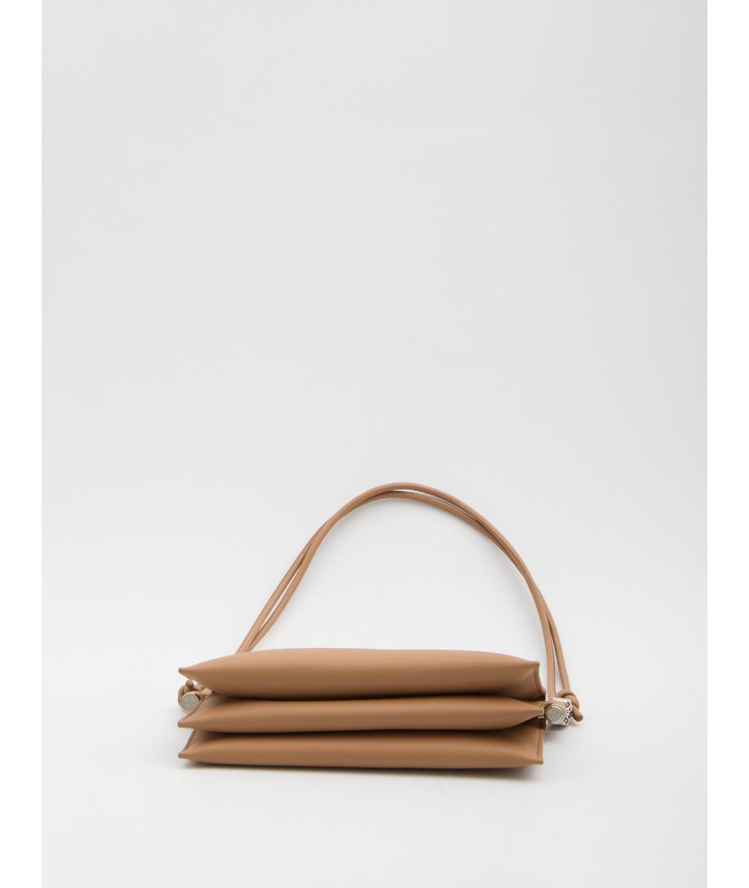 LOEWE Бежевая кожаная сумка через плечо, фото 3