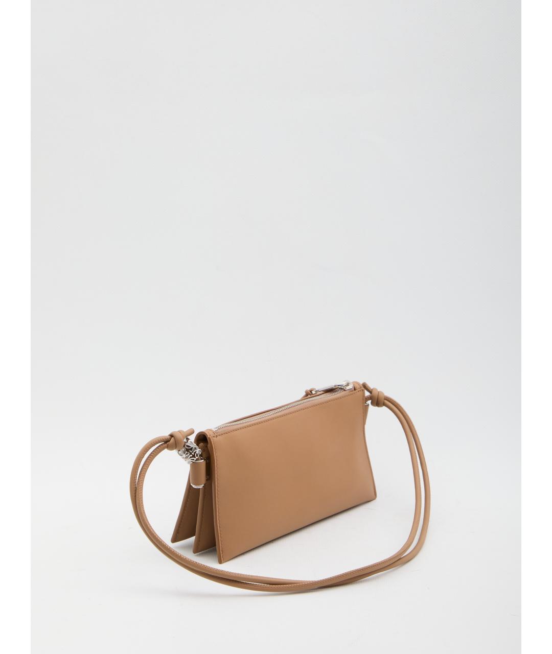 LOEWE Бежевая кожаная сумка через плечо, фото 2