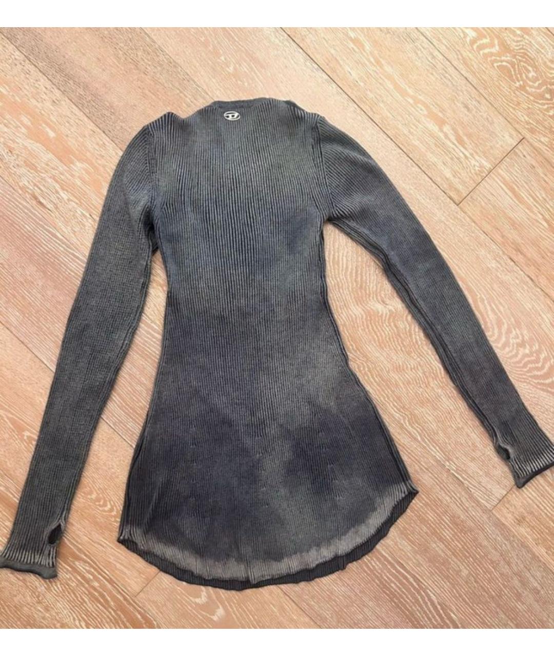 DIESEL Синее хлопковое повседневное платье, фото 2