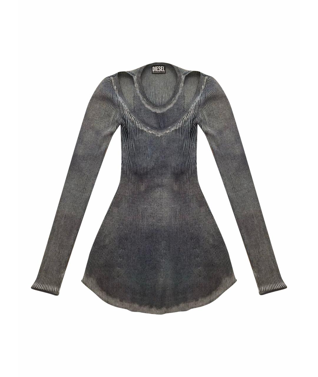 DIESEL Синее хлопковое повседневное платье, фото 1