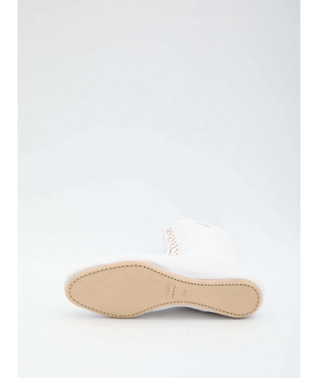 CELINE Белые кожаные ботинки, фото 4