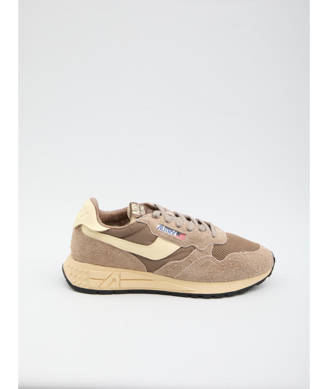 AUTRY Бежевые замшевые низкие кроссовки / кеды, фото 6
