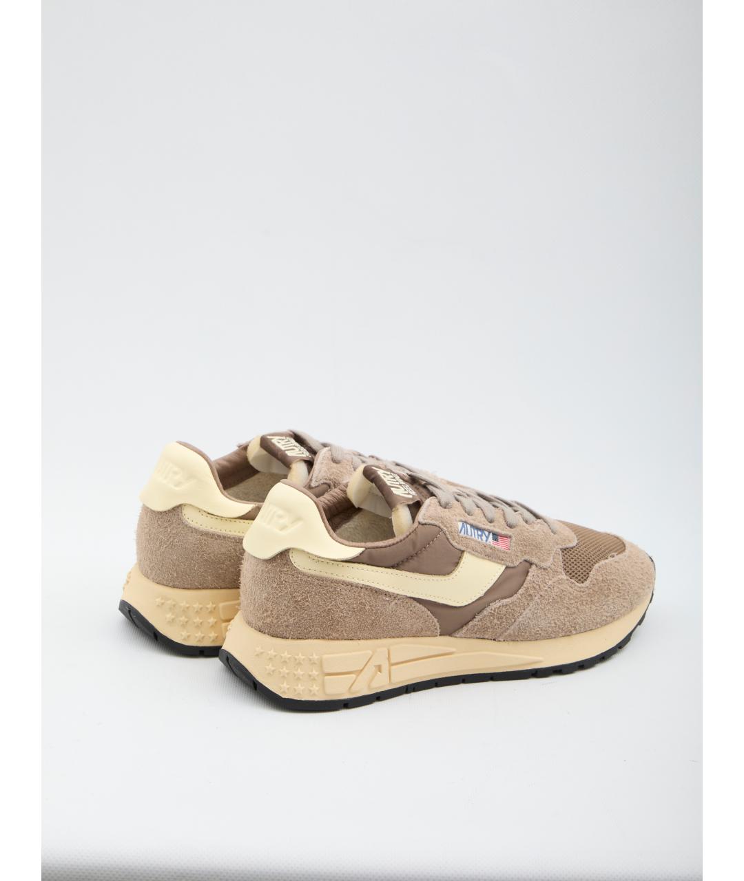 AUTRY Бежевые замшевые низкие кроссовки / кеды, фото 3