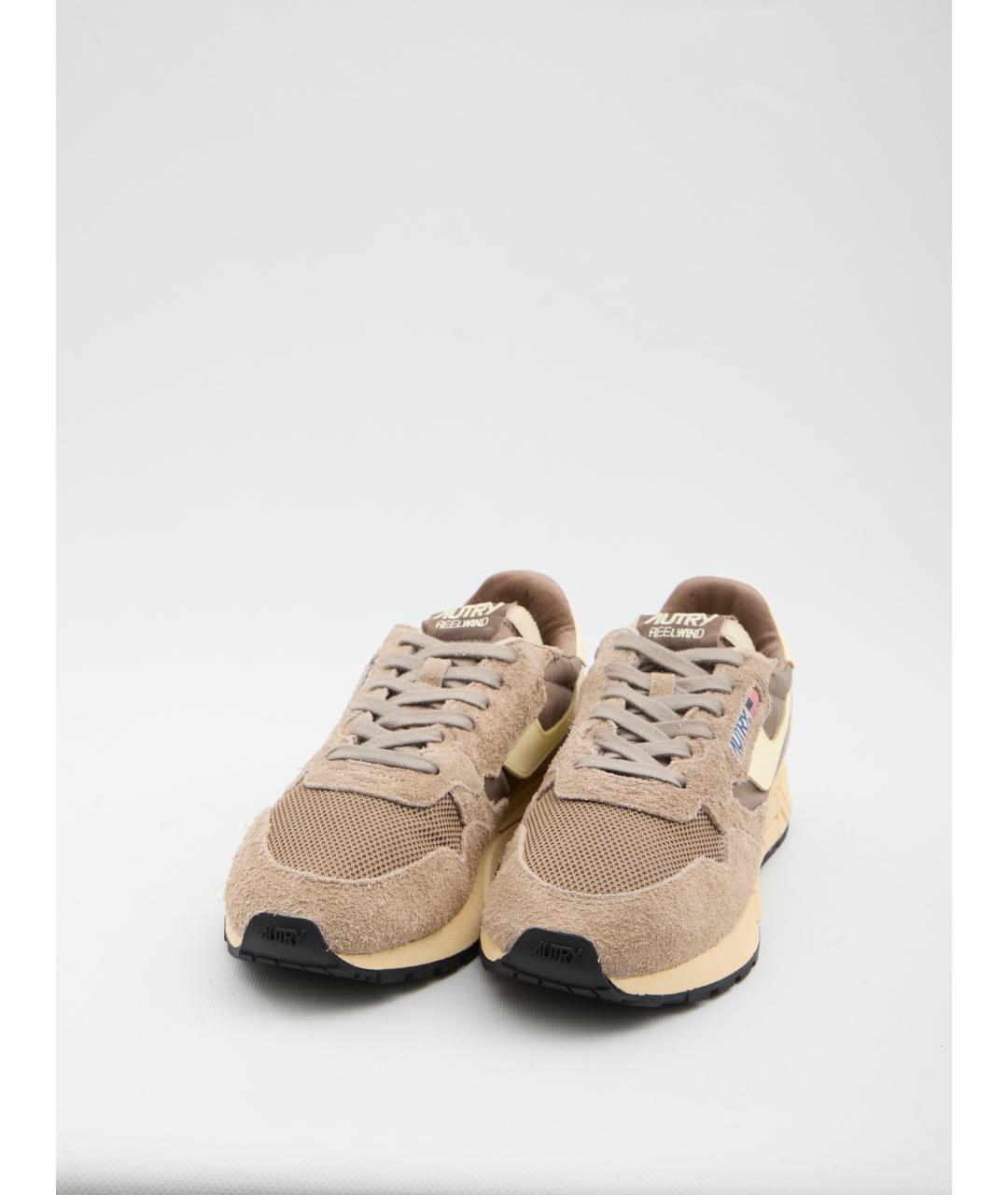 AUTRY Бежевые замшевые низкие кроссовки / кеды, фото 2