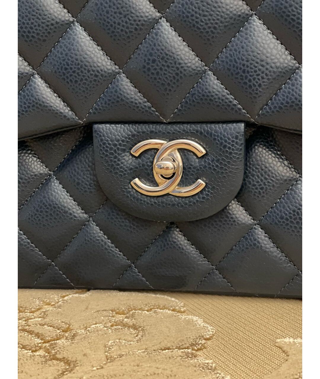 CHANEL PRE-OWNED Синяя кожаная сумка через плечо, фото 6