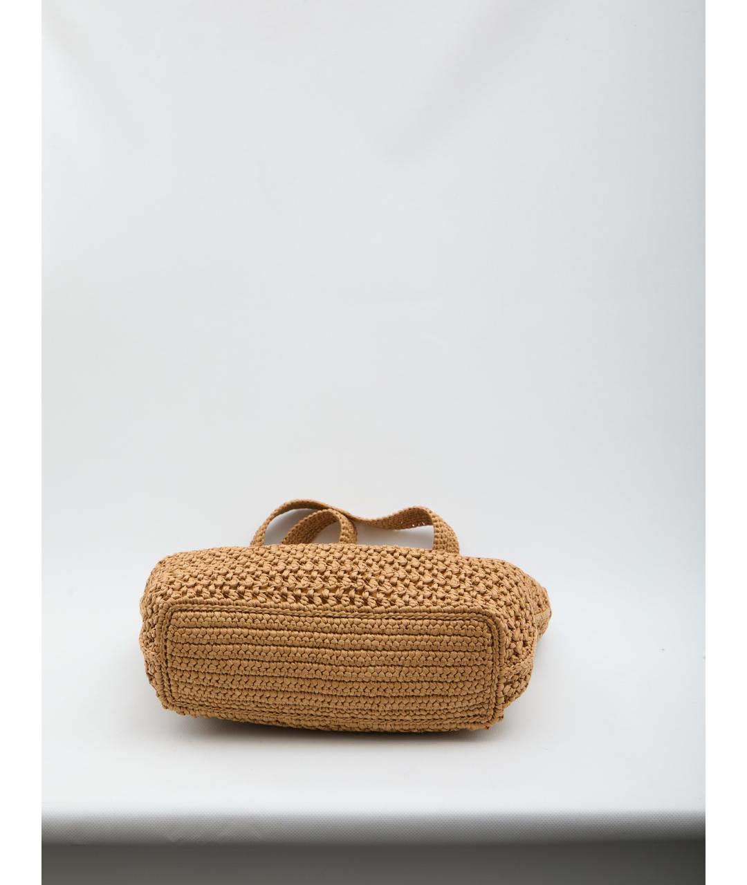 TOD'S Бежевая пелетеная сумка тоут, фото 3