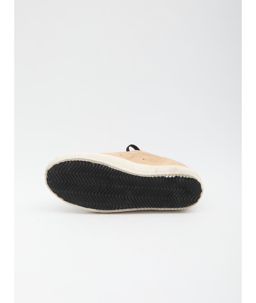 GOLDEN GOOSE DELUXE BRAND Бежевые замшевые низкие кроссовки / кеды, фото 4